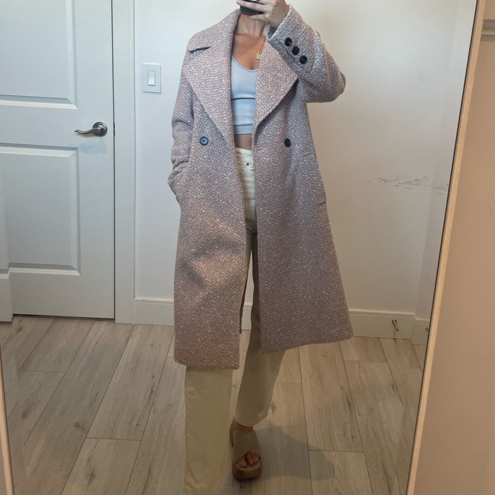 Badgley Mischka Wool Blend Long Coat